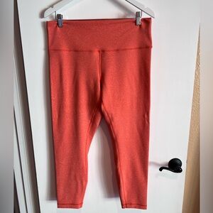 Lululemon leggings, size 14. Orange with lighter orange ish  pattern. Like new.